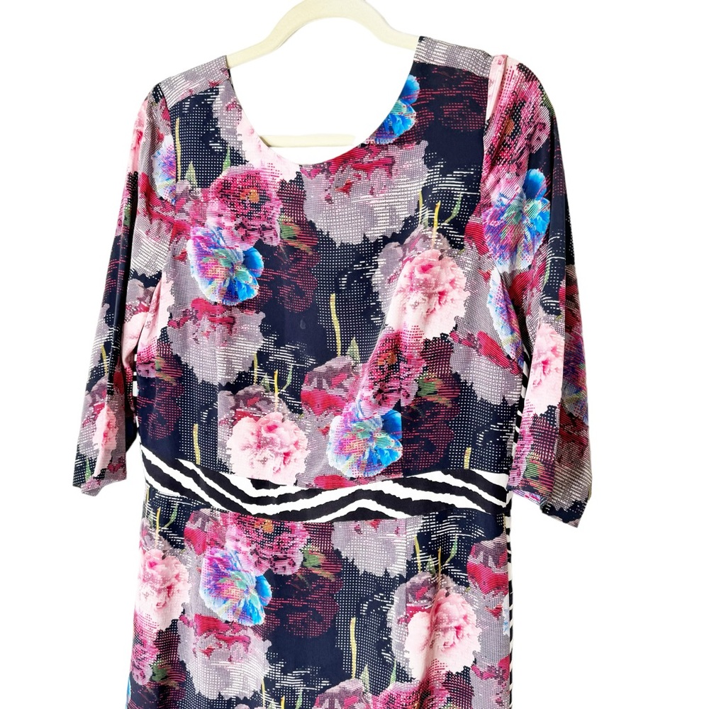 NWT Robert Graham 100% Silk Midi Ophelia Dress Size Large - Picture 4 of 8